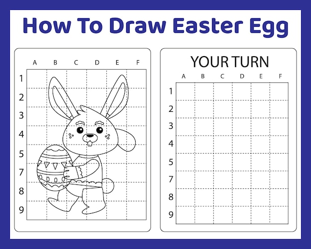Come disegnare il vettore premium di Pasqua per bambini