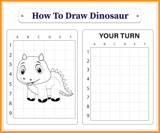 Come disegnare un simpatico cucciolo di dinosauro per bambini