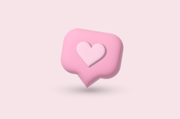 Come, il cuore e il concetto di social media di notifica dell'icona dell'amore