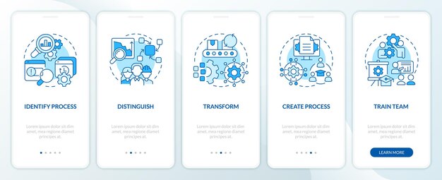 Come puoi utilizzare la schermata dell'app mobile di onboarding blu SMED