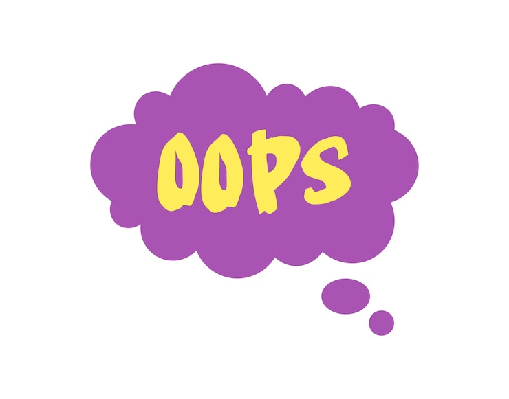 Vettore comic speech bubble di set colorato questa vibrante illustrazione con un messaggio upss