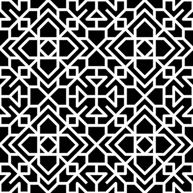 Complicato disegno geometrico in bianco e nero