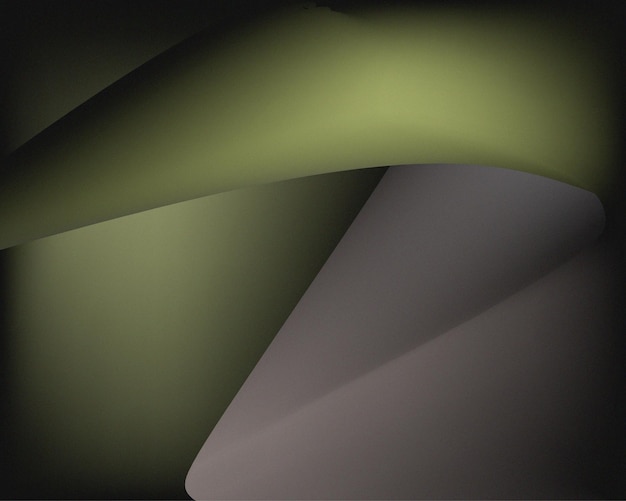 Composizione astratta con curve fluide e illuminazione a gradiente