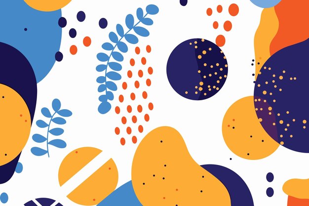 Composizione astratta con forme e linee geometriche Illustrazione vettoriale in stile piatto