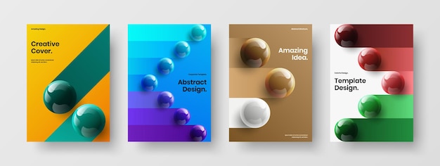 Composizione del concetto di design vettoriale A4 copertina aziendale originale
