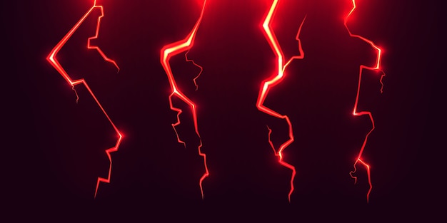 Composizione del fulmine a gradiente realistico