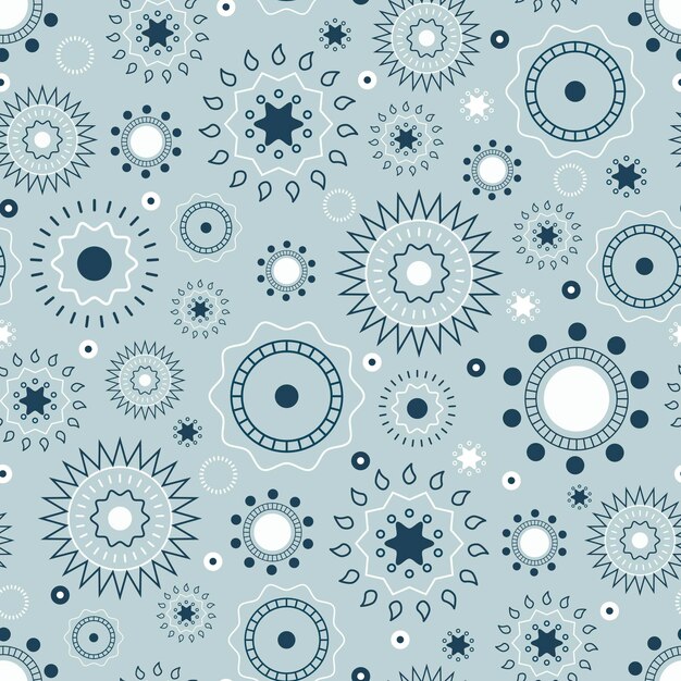 Composizione geometrica con linee di cerchi concentrici di diverse dimensioni Motivo senza cuciture