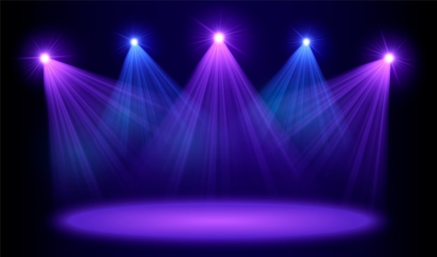 Composizione realistica di effetti di luce brillante