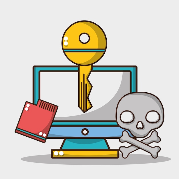 Computer con fusione di chiavi e teschi