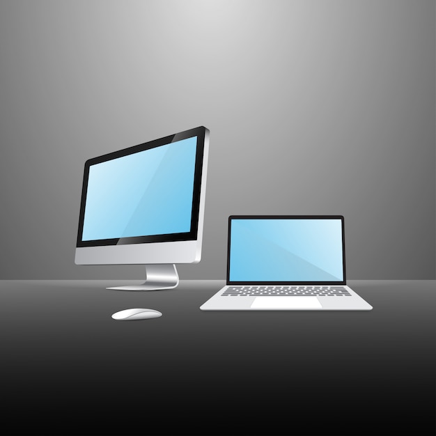 Computer e laptop realistici
