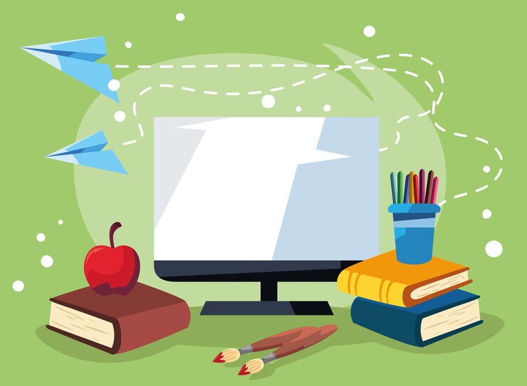 Vettore computer per l'istruzione online