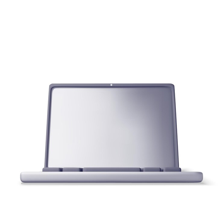 Vettore computer portatile di cartoni animati 3d isolato