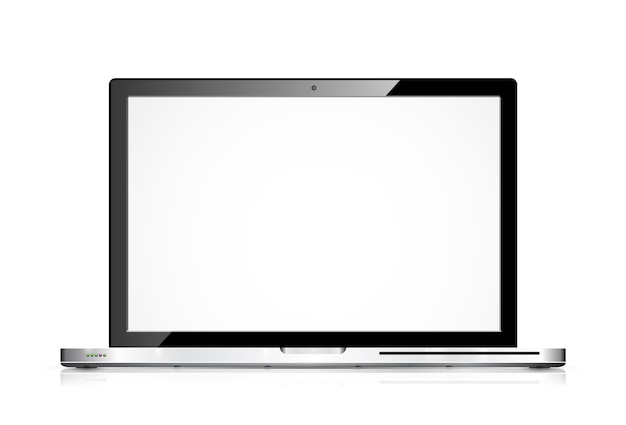 Computer portatile moderno di vettore isolato su bianco
