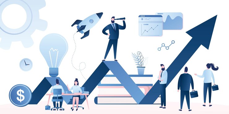 Vettore concept di governance aziendale leadership aziendale competenze di gestione piano di formazione alla leadership successo