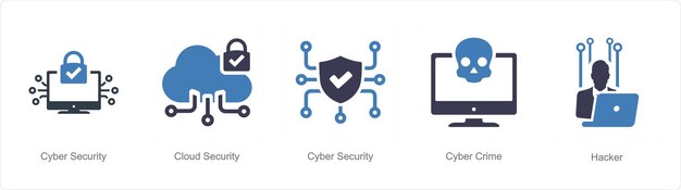Concept di sicurezza informatica e icona cloud