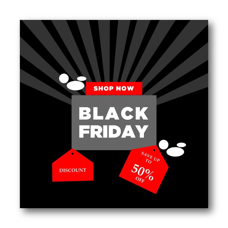 Vettore concept illustrativo dell'offerta di vendita del black friday concept del black friday in design piatto