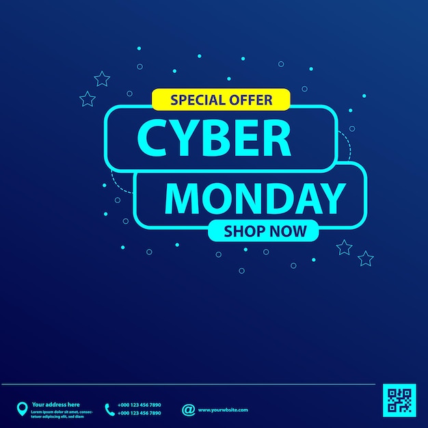 Concept tecnologico realistico del Cyber Monday