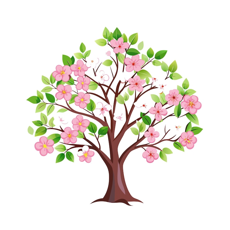 Vettore concepti di illustrazione vettoriale in stile piatto degli alberi