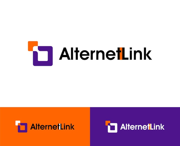 Concetti creativi di LinkUp per un logo dinamico