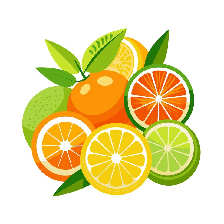 Vettore concetti di illustrazione vettoriale di frutti realistici