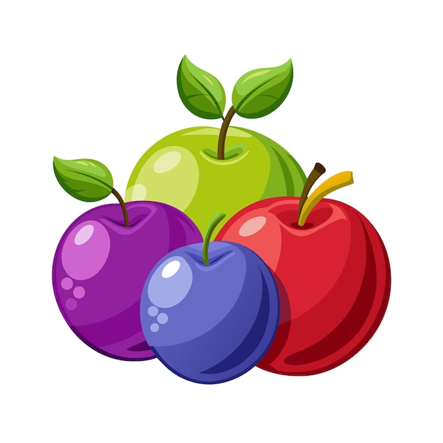 Concetti di illustrazione vettoriale di frutti realistici