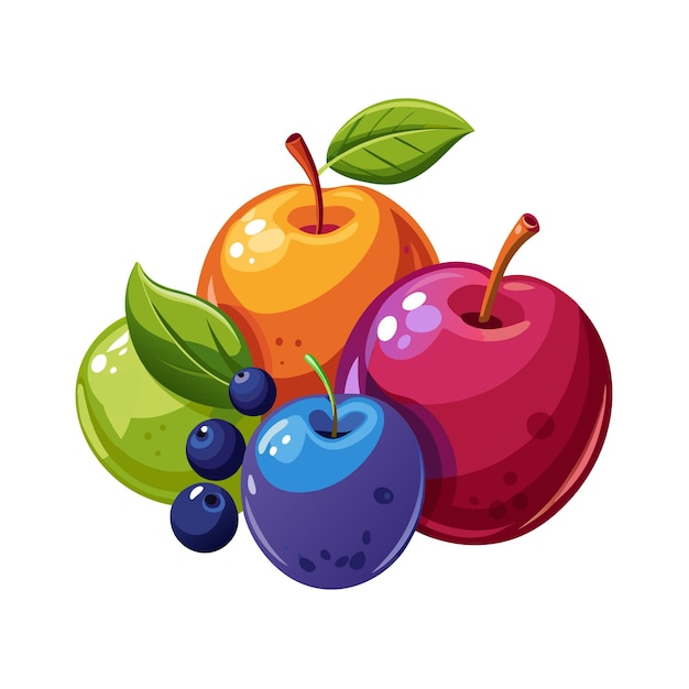 Concetti di illustrazione vettoriale di frutti realistici