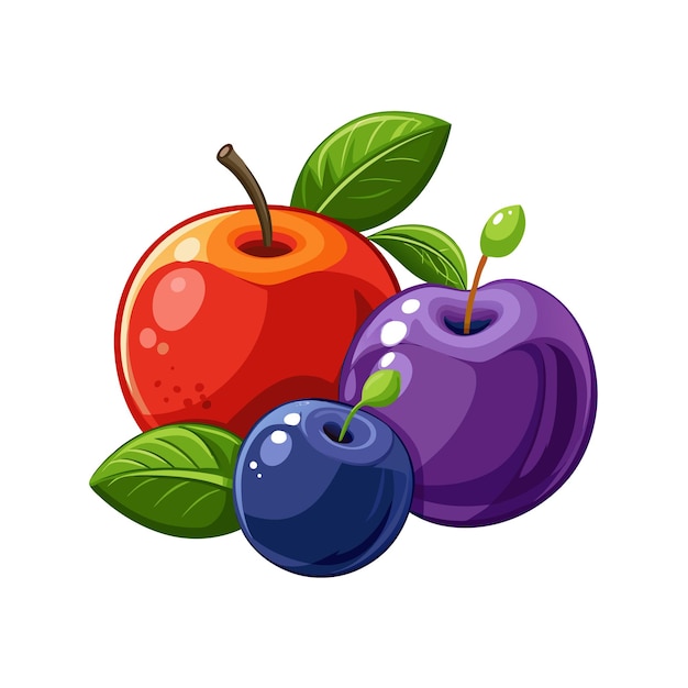 Concetti di illustrazione vettoriale di frutti realistici