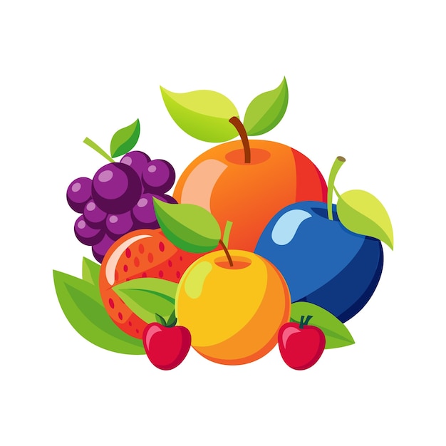 Concetti di illustrazione vettoriale di frutti realistici