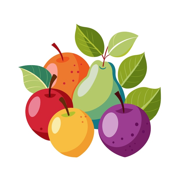 Concetti di illustrazione vettoriale di frutti realistici