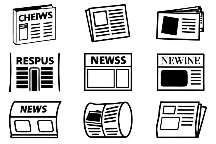 Concetto artistico di linea di giornale per progetti di campagna pubblicitaria 4