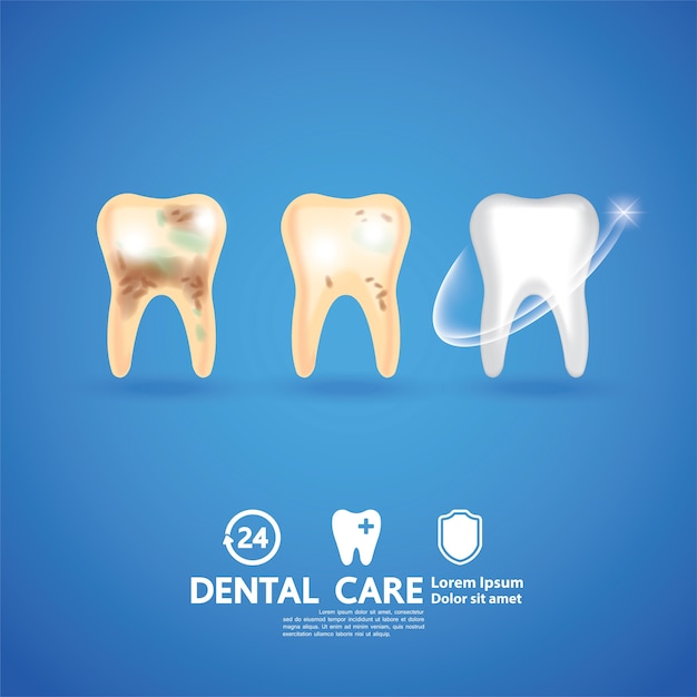 Concetto creativo di cure odontoiatriche.