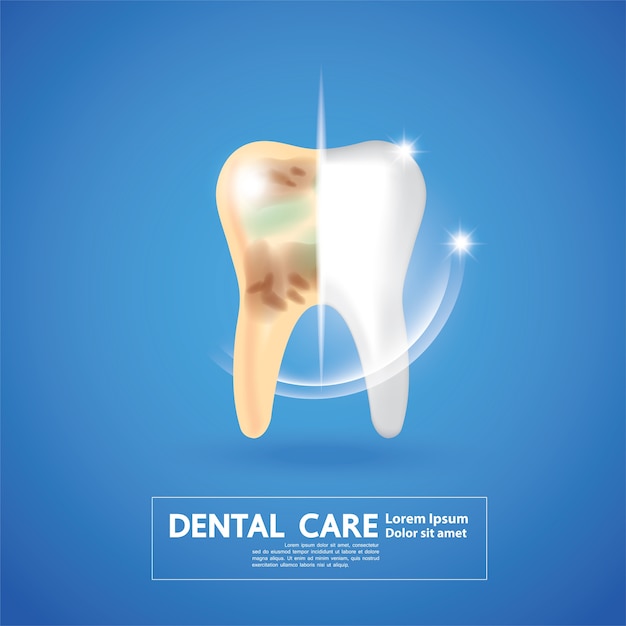 Concetto creativo di cure odontoiatriche.