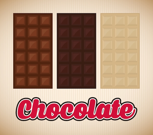 Concetto del cioccolato con progettazione dolce dell'icona, grafico dell'illustrazione 10 ENV di vettore.