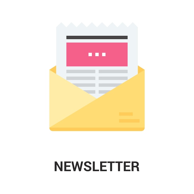 Concetto dell'icona della newsletter