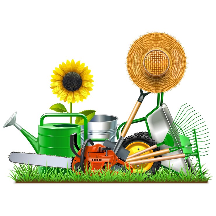 Concetto di accessori da giardino vettoriale