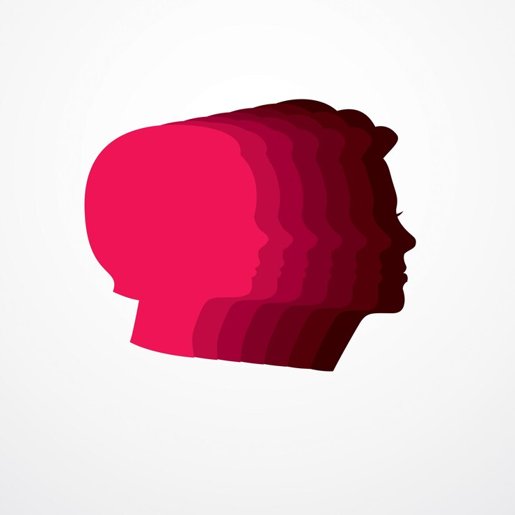 Vettore concetto di anni di maturazione della ragazza, idea dell'età adulta, il tempo della vita, i periodi e il ciclo della vita, l'invecchiamento, dall'infanzia alla maturità. vector semplice icona classica o logo design.