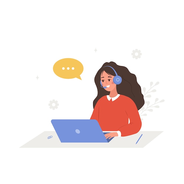 Concetto di assistenza clienti Call center o hotline