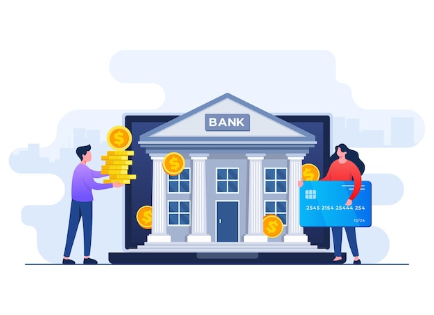 concetto di banca online