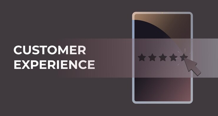 Concetto di banner di marketing per l'esperienza del cliente