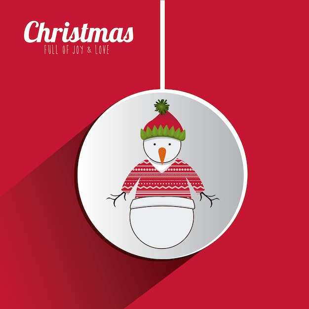 Concetto di buon Natale con icone della decorazione