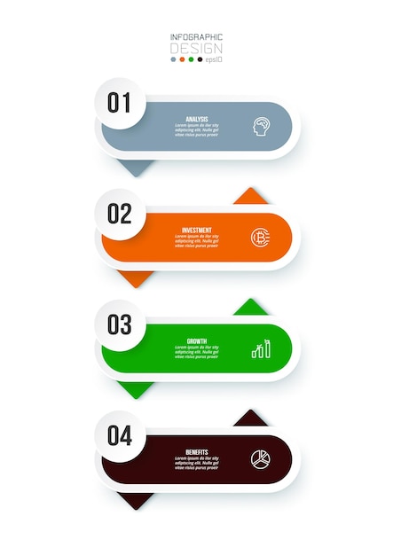 Concetto di business modello infografica con flusso di lavoro