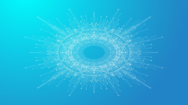 Concetto di calcolo quantistico Intelligenza artificiale di apprendimento profondo