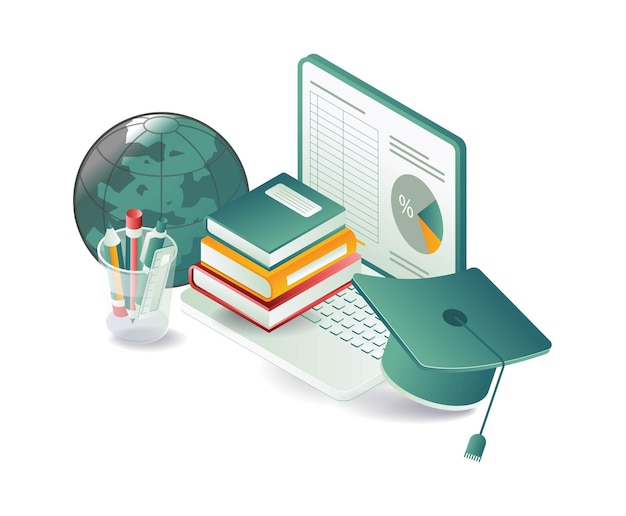 Concetto di computer per l'istruzione scolastica
