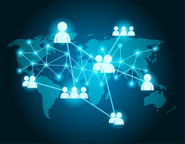 Concetto di connessione business globale