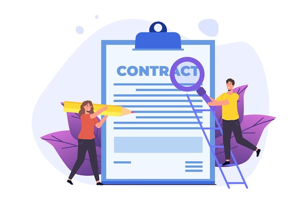 Concetto di contratto aziendale di preparazione.