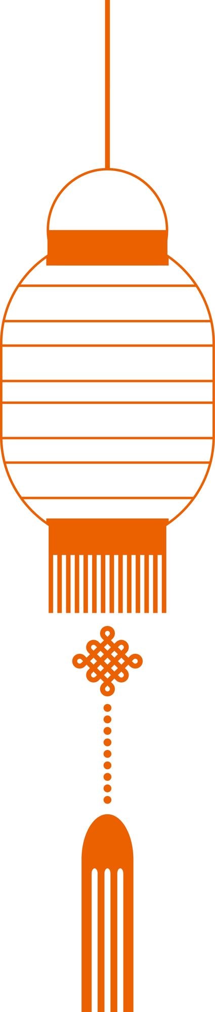 Vettore concetto di decorazione cinese lanterna decorazione lanterna