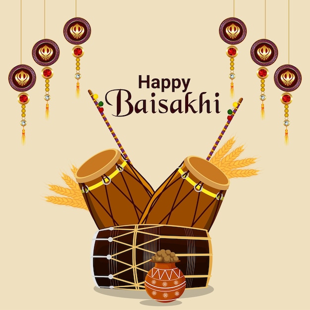 Concetto di design creativo di vaisakhi felice