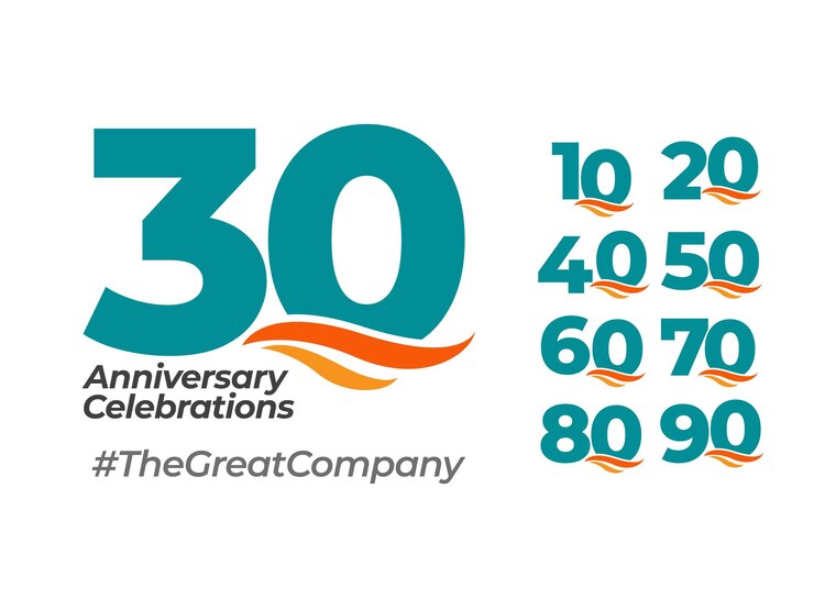 Concetto di design del logo delle collezioni di celebrazioni dell'anniversario