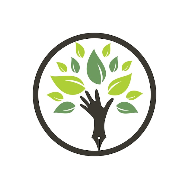 Concetto di design del logo educativo o editoriale