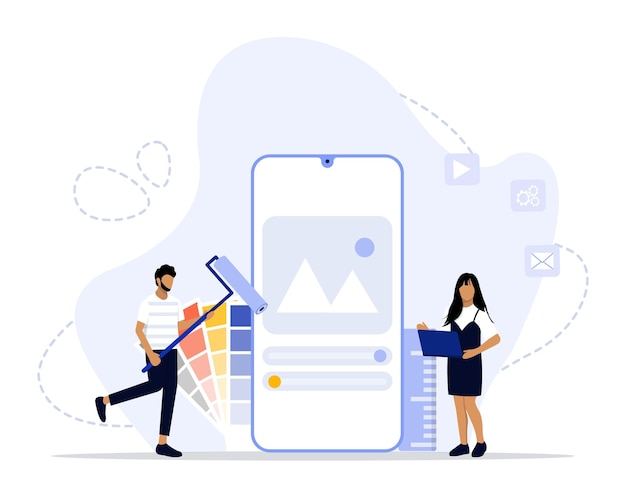 Concetto di design dell'interfaccia utente UX